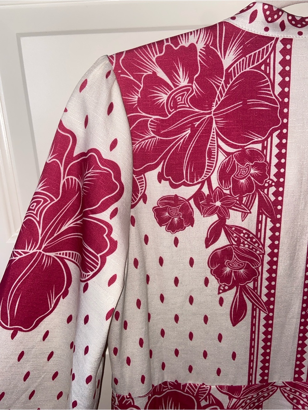 Farm Rio (read description) Boho Maxi Dress in Pink Floral Print PTP 18” - Picture 10 of 11